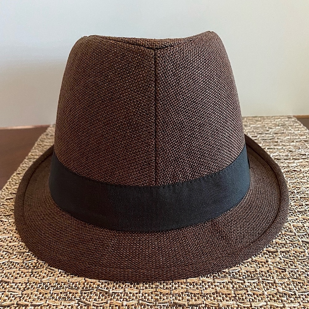 H&M DIVIDED men’s woven fedora hat Sz.M/58